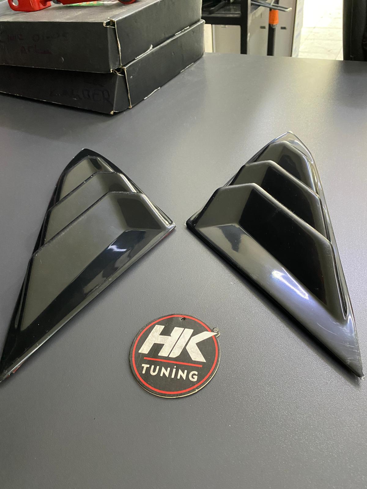 Honda Civic (FC5) 2016-2019 Kelebek Cam Kaplama Siyah 2 li (Kelebek Cam Rüzgarlığı)